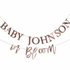 Party Animal Direct BABY IN BLOOM CUSTOMISABLE BUNTING