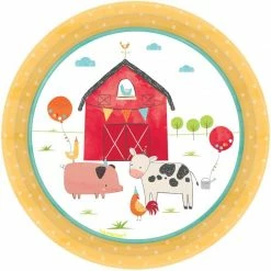 Party Animal Direct Barnyard Birthday Lunch Plates (7”)