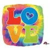 Party Animal Direct Printed Foil Balloons “Love” Tie Dye Standard Foil