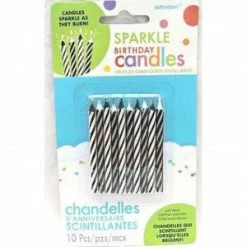 Party Animal Direct Swirl Candles Black And White
