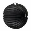 Party Animal Direct BLACK ACCORDION PAPER LANTERN 25CM