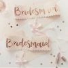 Party Animal Direct Bridal Shower / Bride To Be PINK AND ROSE GOLD HEN PARTY BRIDESMAID SASHES - 2 PACK