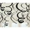 Party Animal Direct Swirl Decorations - Black