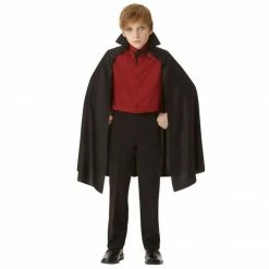 Party Animal Direct Kids Costumes KIDS BLACK COLLARED CAPE