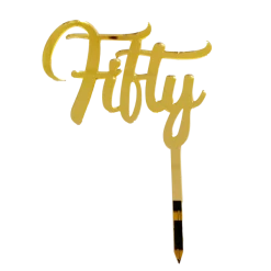 Party Animal Direct FIFTY GOLD ACRYLIC TOPPER