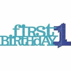 Party Animal Direct 1ST BIRTHDAY BOY BLUE GLITTER TABLE DECORATION