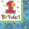 Party Animal Direct One-derful Birthday Boy Luncheon Napkins - Pk16 1st Birthday