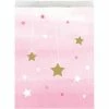 Party Animal Direct ONE LITTLE STAR PINK TREAT BAGS (PACK OF 10)