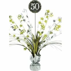 Party Animal Direct 50TH BIRTHDAY FOIL SPRAY CENTREPIECE