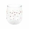 Party Animal Direct ROSE GOLD DOT STEMLESS PLASTIC WINE GLASS