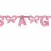 Party Animal Direct IT'S A GIRL BABY SHOWER METALLIC LETTER BANNER