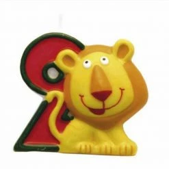 Party Animal Direct SAFARI LION NUMBER 2 CANDLE