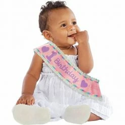 Party Animal Direct 1ST BIRTHDAY GIRL SASH