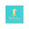 Party Animal Direct 1ST BIRTHDAY BOY SMALL PAPER NAPKINS (PACK OF 16)