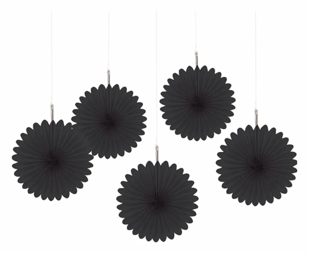 Party Animal Direct Halloween Costumes Mini Black Hanging Decoration Fan 3 Party Animal Direct Halloween Costumes Mini Black Hanging Decoration Fan