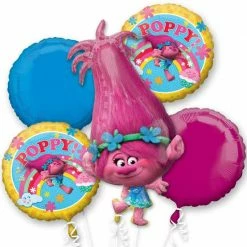 Party Animal Direct Trolls Foil Bouquet Supershape Foil Balloons