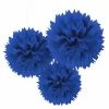 Party Animal Direct ROYAL BLUE TISSUE PAPER POM POM BALLS (PACK OF 3) 2 Party Animal Direct ROYAL BLUE TISSUE PAPER POM POM BALLS (PACK OF 3)