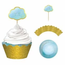 Party Animal Direct Oh Baby Boy Glittered Cupcake Kit For 24