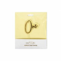 Party Animal Direct ONE GOLD & CLEAR ACRYLIC CAKE TOPPER 1st Birthday