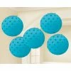 Party Animal Direct MINI PAPER PAPER LANTERNS 5PK - BLUE