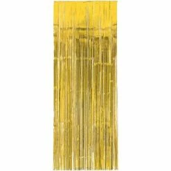 Party Animal Direct DOOR CURTAIN METALLIC - GOLD