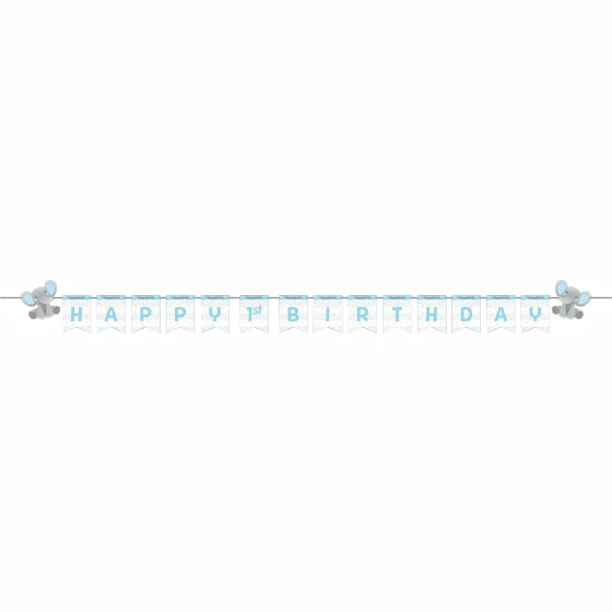 Party Animal Direct 1st Birthday ENCHANTING ELEPHANT BOY SHAPED RIBBON BANNER & STICKERS 3 Party Animal Direct 1st Birthday ENCHANTING ELEPHANT BOY SHAPED RIBBON BANNER & STICKERS