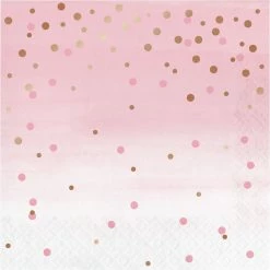 Party Animal Direct Eco Range ROSE ALL DAY ROSE GOLD FOIL DOT NAPKINS