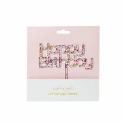 Party Animal Direct HAPPY BIRTHDAY RAINBOW ACRYLIC TOPPER