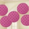 Party Animal Direct MINI PAPER PAPER LANTERNS 5PK - PINK