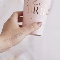 Party Animal Direct Bridal Shower / Bride To Be ROSE GOLD TEAM BRIDE HEN PARTY TATTOOS