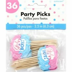 Party Animal Direct Baby Shower GIRL OR BOY CUPCAKE PICKS (PACK OF 36)