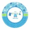 Party Animal Direct Baby Shower SHOWER WITH LOVE BOY SMALL PAPER PLATES (PACK OF 8)