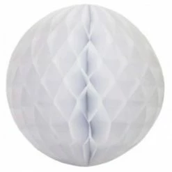 Party Animal Direct WHITE HONEYCOMB BALL - 35CM