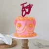 Party Animal Direct 21st Birthday TWENTY ONE PINK ACRYLIC TOPPER