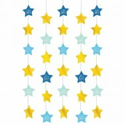 Party Animal Direct BABY SHOWER BOY STRING DECORATIONS (PACK OF 6)