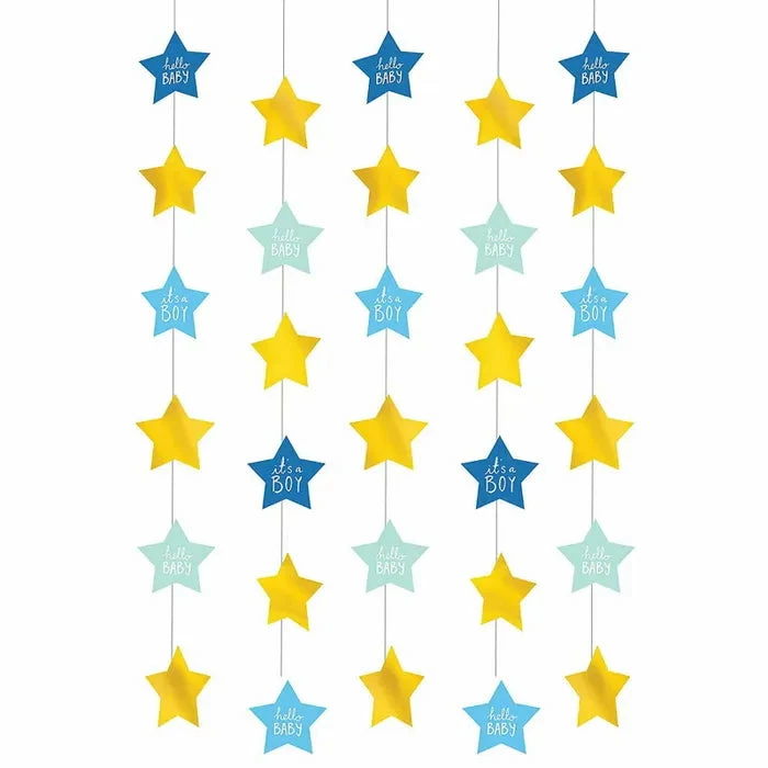 Party Animal Direct BABY SHOWER BOY STRING DECORATIONS (PACK OF 6) 3 Party Animal Direct BABY SHOWER BOY STRING DECORATIONS (PACK OF 6)