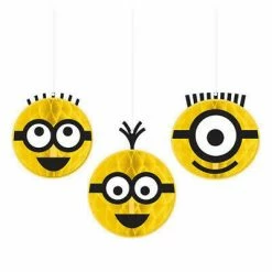 Party Animal Direct Despicable Me Honeycomb Decorations 3pk
