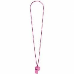Party Animal Direct Costumes Pink Whistle On Chain