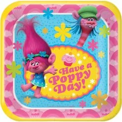 Party Animal Direct Trolls Small Paper Plates