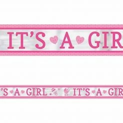 Party Animal Direct IT'S A GIRL BABY SHOWER FOIL BANNER