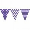 Party Animal Direct PURPLE & WHITE PENNANT BANNER