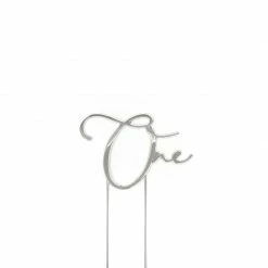 Party Animal Direct ONE SILVER CAKE TOPPER