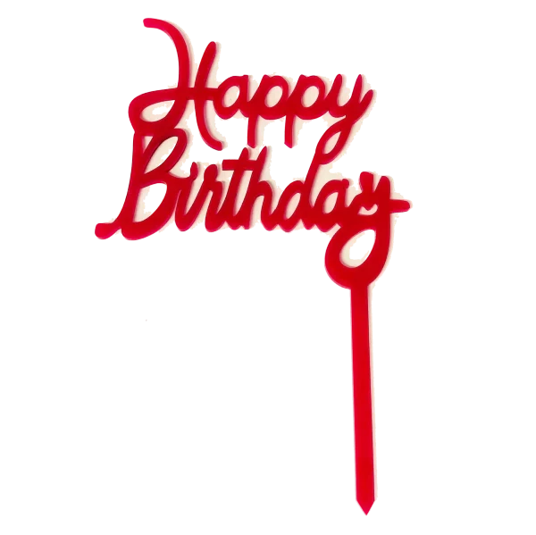 Party Animal Direct PINK ACRYLIC HAPPY BIRTHDAY TOPPER 3 Party Animal Direct PINK ACRYLIC HAPPY BIRTHDAY TOPPER