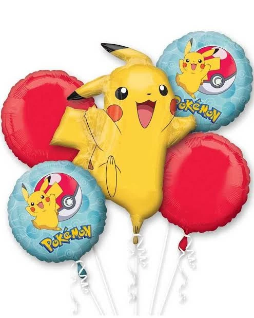 Party Animal Direct Printed Foil Balloons Pokémon Pikachu Balloon Bouquet 3 Party Animal Direct Printed Foil Balloons Pokémon Pikachu Balloon Bouquet