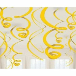 Party Animal Direct Swirl Decoration - Yellow