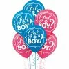 Party Animal Direct GIRL OR BOY LATEX BALLOONS (PACK OF 15) Baby Shower