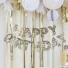 Party Animal Direct GOLD FRINGE HAPPY BIRTHDAY BANNER 2 Party Animal Direct GOLD FRINGE HAPPY BIRTHDAY BANNER