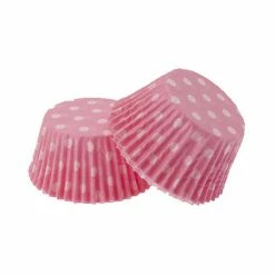 Party Animal Direct Cupcake Cases Polka Dots 75Pk - Baby Pink Cake Making Supplies