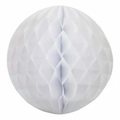 Party Animal Direct WHITE HONEYCOMB BALL - 25CM