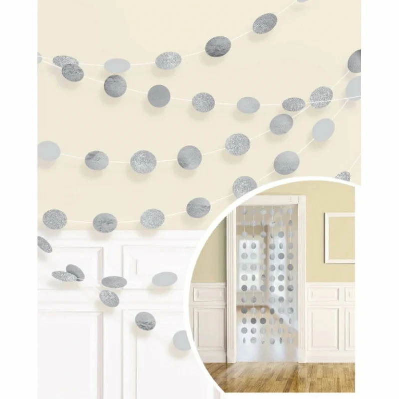 Party Animal Direct 6 DOT GARLAND - SILVER 3 Party Animal Direct 6 DOT GARLAND - SILVER